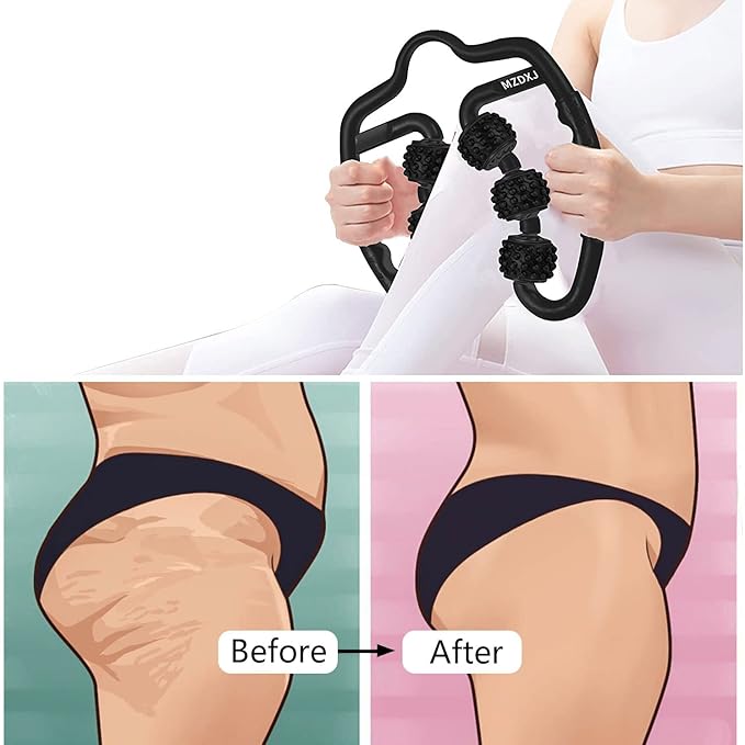 Cellulite Massage Tool Deep Fascia Massager & Dimpled Skin Remover for Legs - Anti-Cellulite Roller Tech with Lymphatic Drainage, Smooth Skin & Pain Relief for Thighs & Buttocks Sculpting-Ruum Studio Home