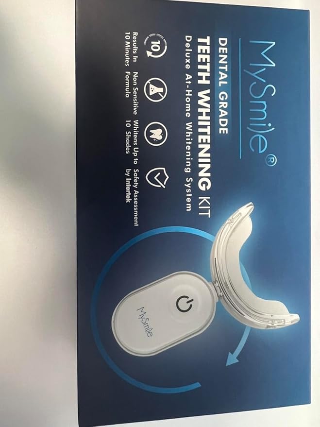 MySmile Teeth Whitening Kit for Sensitive Teeth with LED Light, 10 Min Non-Sensitive Fast Tooth Whitener, 3 Carbamide Peroxide Whitening Gel, Powerful Formula, Enamel Safe-Ruum Studio Home