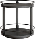 Lazy Susan Organizer, Rotating Spice Rack, 2 Tier Spice Turntable Organizer, Industrial Turntable Spice Holder, for Kitchen Countertop and Cabinet, Compact and Versatile, Black SR22BK-Ruum Studio Home