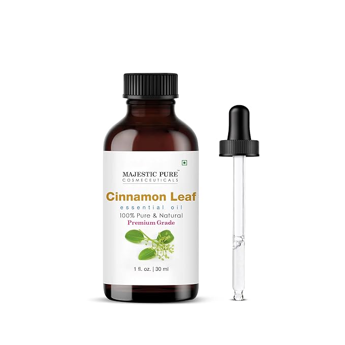 Majestic Pure Cinnamon Essential Oil with Glass Dropper - 1 Fl Oz - 100% Pure and Natural Cinnamon Oil - Premium Grade Essential Oils for Diffuser, Aromatherapy, Soap and Candle Making-Ruum Studio Home