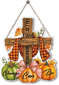 Christian Home Autumn Decor "Fall is Gods way of Showing us How Beautiful Change can Be" Sign for Thanksgiving Decorating, Home Interior And Exterior Decor, Autumn Harvest Thanksgiving Decors-Ruum Studio Home
