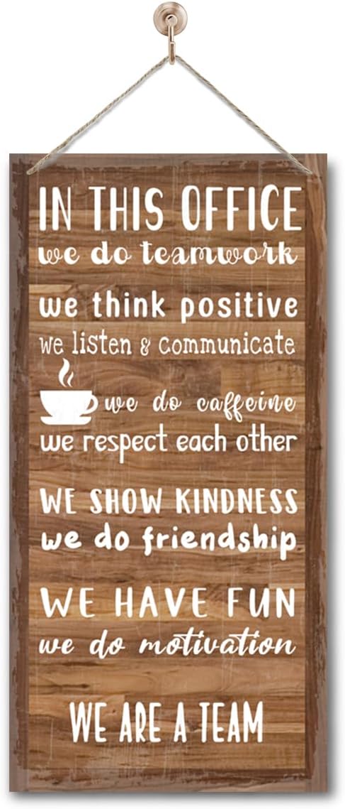 We Are A Team Motivational Signs - Hanging Wooden Team Gift, Quotes Wall Art For Leader I1-Ruum Studio Home