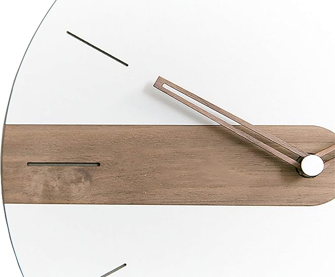 Stephanie Imports Modern Minimalist Exposed Wood Silent Wall Clock (Numberless)-Ruum Studio Home