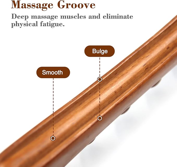 Wood Therapy Massage Tools, 21 inch Lymphatic Drainage Massager, Handheld Massage Stick & Wood Therapy Tools for Neck and Back Pain Stomach Body Shaping Anticellulite Leg-Ruum Studio Home