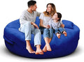 Bean Bag Chair for Adults 5FT,Soft Removable Cover for Teens/Girls Bedroom,Fluffy Giant Round Floor Beanbag Lounger Chairs (No Filler,Sapphire)-Ruum Studio Home
