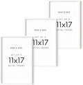 HAUS AND HUES 11x17 White Metal Picture Frames - Features Premium Aluminum, Vertical & Horizontal Hang, Shatterproof Plexiglass - Perfect for Home, Room, Office (11x17 in, White, Set of 3)-Ruum Studio Home