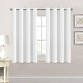 H.VERSAILTEX Thermal Insulated Room Darkening White Curtains for Bedroom/Living Room - Classic Grommet Top (2 Panels, 52 Inch by 54 Inch)-Ruum Studio Home