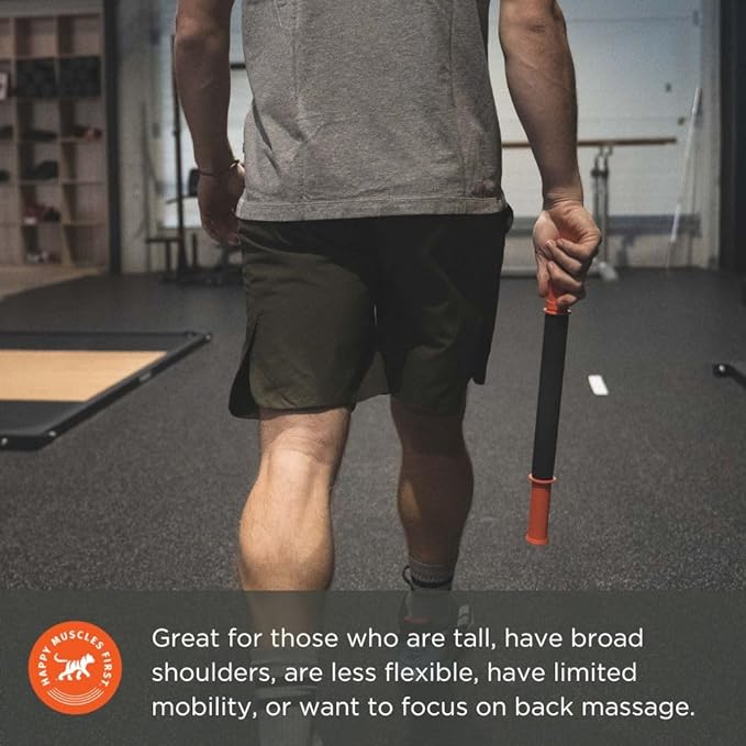 Tiger Tail 22in Massage Stick Portable Roller, Handheld, Deep Tissue Foam Roller, Body Massage and Myofascial Release Tool for Legs, Neck, Calves, Thighs, Shins & Back, The Long One 22, Made in USA-Ruum Studio Home