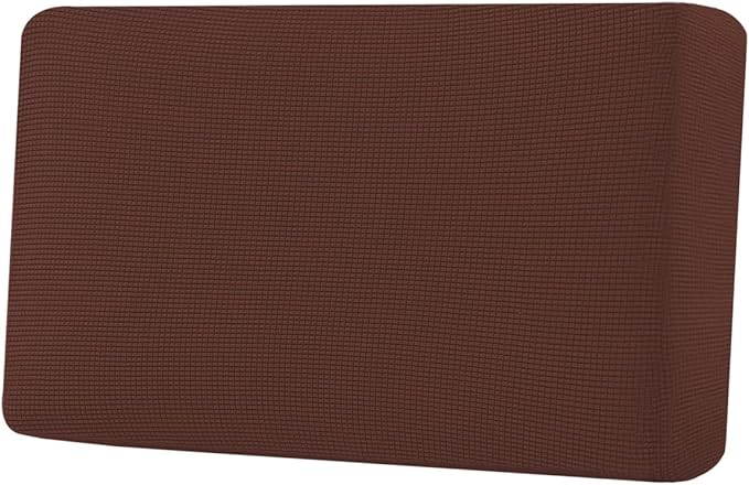 H.VERSAILTEX Super Stretch Individual Seat Cushion Covers Sofa Covers Couch Cushion Covers Slipcover Sets Thick Jacquard Textured Twill Fabric (1 Piece Loveseat Cushion Cover, Burnt Brick)-Ruum Studio Home