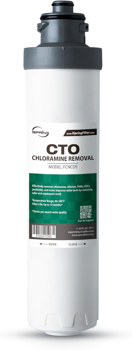 iSpring FCNCDS SGS-Tested Chloramine Removal CTO Carbon Block Replacement Water Filter Cartridge for DS4 Series-Ruum Studio Home