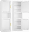 Tall Narrow Storage Cabinet 66.93" H Tall Bathroom Cabinet Metal Pantry Cabinets, 4 Adjustable Shelves for Kitchen, Home Office, Living Room, Dinning Room (20 inches Wide White)-Ruum Studio Home