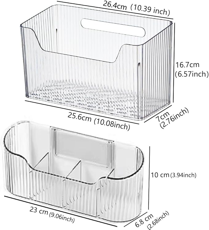 2 Piece Cabinet Door Organizer,Self Adhesive Kitchen Cabinet Organizer,Cabinet Door Storage Box for Bathroom/Kitchen/Living room,Storage shelf rv must haves. (Large+Small)-Ruum Studio Home