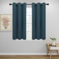 Easy-Going Blackout Curtains for Bedroom, Solid Thermal Insulated Grommet and Noise Reduction Window Drapes, Room Darkening Curtains for Living Room, 2 Panels (34x45 in, Bluestone)-Ruum Studio Home