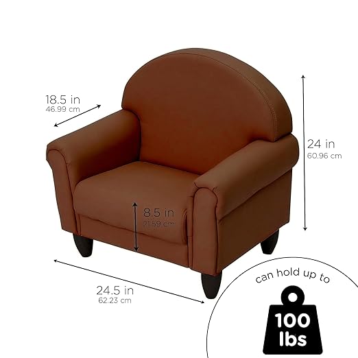 Children's Factory As We Grow Toddler Chair, Flexible Seating for Daycare or Preschool, Kids Reading Couch, Playroom Furniture, Walnut-Ruum Studio Home