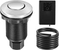 VEVOR Garbage Disposal Air Switch Kit, 2.5" Sink Top Air Switch for Food Waste Disposal, Brushed Silver Stainless Steel ON/OFF Air Button for Waste Disposer - Suitable for Stainless Steel Countertops-Ruum Studio Home