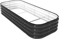 DaisyVibe Raised Garden Bed Kit, Planter Raised Garden Boxes Outdoor, Oval Large Metal Raised Garden Beds for Vegetables Flowers (Grey, 5ftx2ftx1ft)-Ruum Studio Home