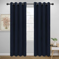 Easy-Going Blackout Curtains for Bedroom, Solid Thermal Insulated Grommet and Noise Reduction Window Drapes, Room Darkening Curtains for Living Room, 2 Panels (52x84 in,Navy)-Ruum Studio Home