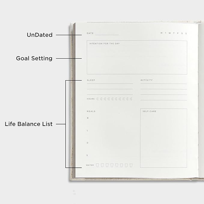 And Per Se Wellness Journal, Undated Daily Wellness Planner to Practice Positive Thinking, Mindfulness & Reflection, 91 Days Self-Care Journal For Women & Men (Purple)-Ruum Studio Home