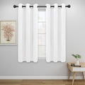 Easy-Going Curtains for Bedroom, Solid Thermal Insulated Grommet and Noise Reduction Window Drapes, Room Curtains for Living Room, 2 Panels (34x54 in, White)-Ruum Studio Home