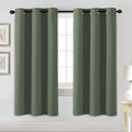 H.VERSAILTEX Blackout Curtains for Bedroom Thermal Insulated Room Darkening Living Room Curtains 72 Inch Long Grommet Privacy Protection Window Curtain Panels for Nursery, 2 Panels, Bronze Green-Ruum Studio Home