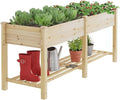 GHWIE Raised Garden Bed with Legs Elevated Wood Planter Box for Planting Vegetables Flowers Garden Patio Balcony Garden beds Outdoor with Liner-Ruum Studio Home