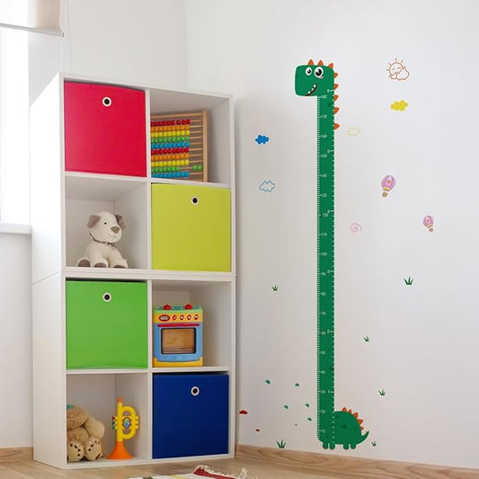Dinosaur Self-adheve Vinyl Nursery Wall Decal Baby Growth Chart Sticker for Bedroom Play Room-Ruum Studio Home