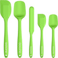 Barsone 5-Piece Silicone Spatula Set（ Heat Resistant 446°F Food Grade BPA Free, Nonstick Cookware Safe Dishwasher Safe Kitchen Tools for Baking, Cooking, Stirring, Green）-Ruum Studio Home