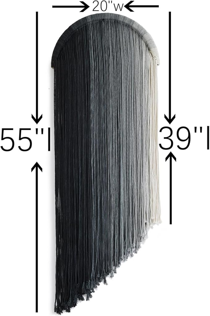 Macrame Wall Hanging Dip Dyed Macrame Decor for Living Room Bedroom Boho Decor 20"-Ruum Studio Home