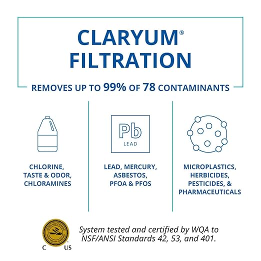 Aquasana Replacement Filter Cartridges for 2-Stage Under Sink Water Filtration System - Filters 99% Of Chlorine - 2 Count - AQ-5200R, Red and Yellow-Ruum Studio Home