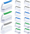 Lallisa 12 Pcs Scrub Brush for Cleaning with Handle Comfortable to Grip Heavy-Duty Flexible Stiff Bristles Scrubber Brushes Bulk for Shower Bathroom Carpet Kitchen Floor Tiles (Gray,Green,Blue)-Ruum Studio Home