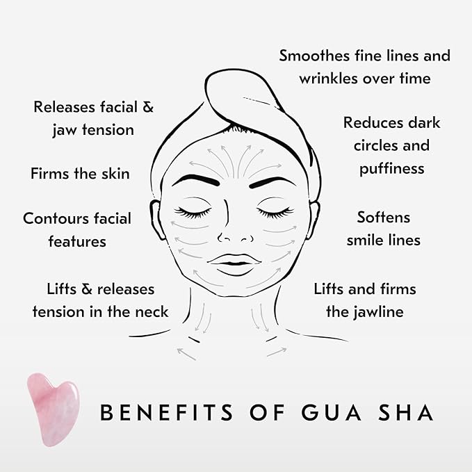 Mount Lai Rose Quartz Gua Sha Facial Tool – The Stone of Graceful Radiance – 100% Genuine Rose Quartz Stone Face Sculpting Tool for Lymphatic Drainage, Puffiness Reduction & Graceful Beauty-Ruum Studio Home
