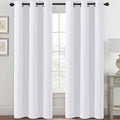 H.VERSAILTEX White Curtains for Bedroom Thermal Insulated Room Darkening Living Room Curtains Grommet Privacy Protection Window Curtain Panels/Drapes for Nursery, 2 Panels, 42x84 Inches, Pure White-Ruum Studio Home