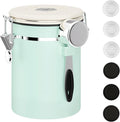 ShanSon Coffee Canister Airtight Coffee Container Stainless Steel Coffee Bean Storage Container with CO2 Release Valve and Scoop Coffee Canister for Beans,Grounds,Sugar,Flour,Tea,Cereal,22OZ,Green-Ruum Studio Home