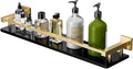 Alise Bathroom Shelves,Gold Glass Shelf for Bathroom, Modern Floating Shelves,20 inch-Ruum Studio Home