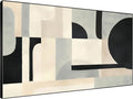 SIGNWIN 46"x72" Extra Large Framed Wall Art Modern Neutral Abstract Geometric in Black and Beige, Clean Minimalist Design for Home Living Room Bedroom Decor (Frame Assembly Required)-Ruum Studio Home
