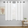 Easy-Going Blackout Curtains for Bedroom, Solid Thermal Insulated Grommet and Noise Reduction Window Drapes, Room Darkening Curtains for Living Room, 2 Panels (42x54 in, White)-Ruum Studio Home