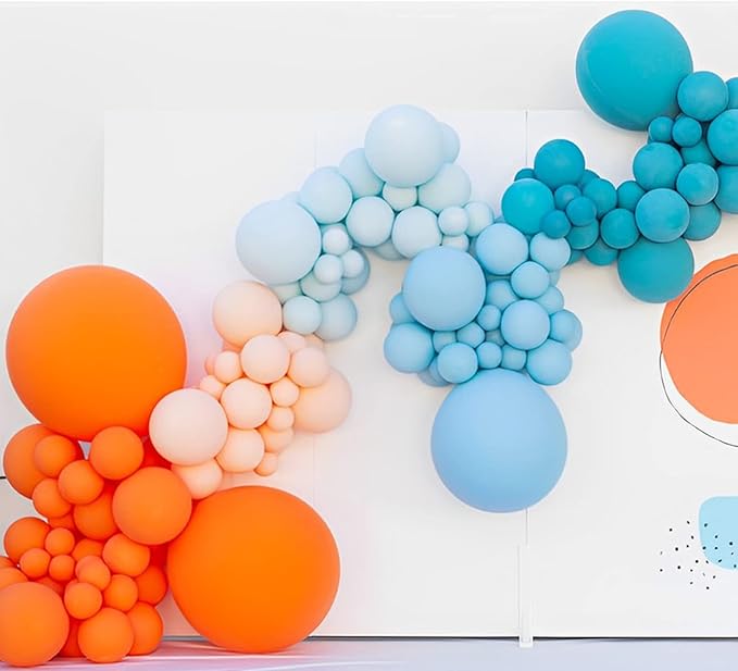 130pcs Orange Balloons Different Sizes 18" 12" 10" 5" Orange Matte Latex Balloons for Boys Girls Birthday Baby Shower Gender Reveal Wedding Gender Reveal Autumn Party Decorations-Ruum Studio Home
