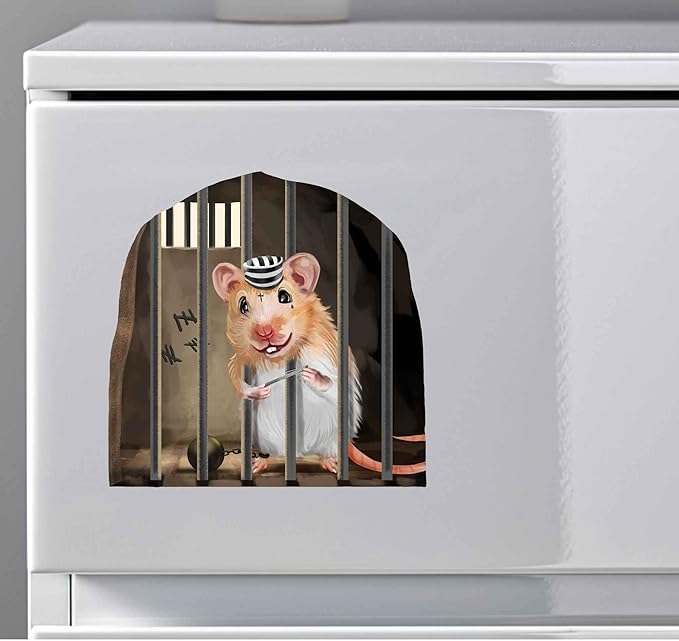 Mouse Reading Book, Wall Decor Sticker Decal, Kids Room, Classroom, Home, Bedroom, Bookcase, Book Lover, of Mice and Men, Children, Adorable, (Mouse Trap)-Ruum Studio Home