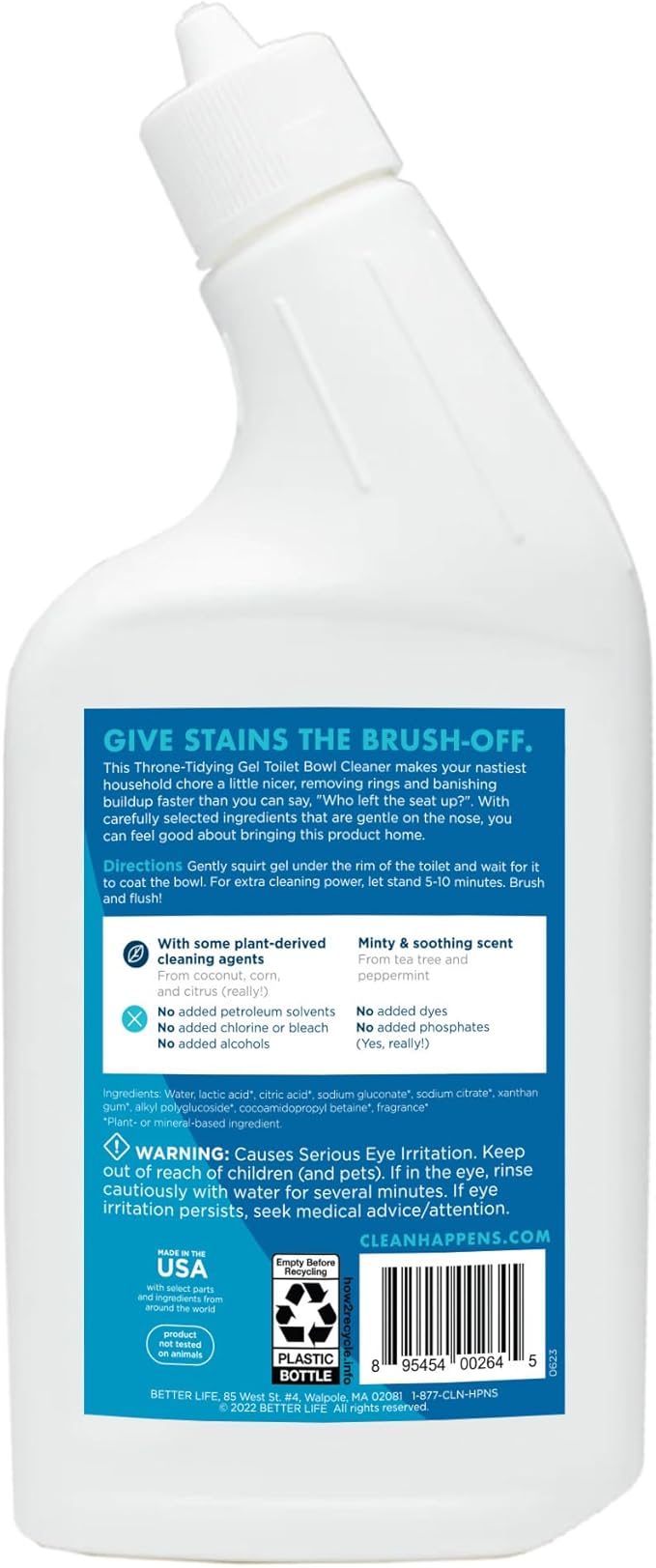 Better Life Toilet Bowl Cleaner - Tea Tree & Peppermint Scent Cleaning Gel - Liquid Bathroom Cleaners for Household - 24oz-Ruum Studio Home