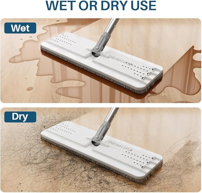 JOYMOOP Mop and Bucket Set, Dust Mops for Floor Cleaning, Wall Mop with 8 Microfiber Mop Head Replacement-Ruum Studio Home