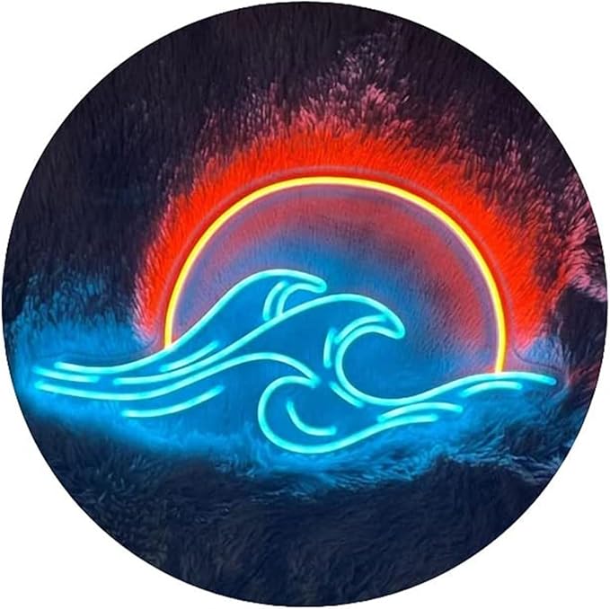 LED Decorative Lights USB Mountains Sunrise Sunset Led Neon Signs Home Decoration Wall Art Holiday Gift Brightness Adjustable 15.7''x15''-Ruum Studio Home