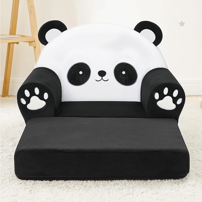MONKISS Cute Toddler First Chair, Kids' Armchairs, Mini Couch for Baby, Panda, 1~2.5 Years Old-Ruum Studio Home