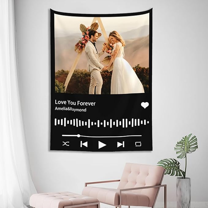 Custom Tapestry For Wall Bedroom Custom Backdrop Personalized Image Text Photo Customized Funny Tapestry Banners And Signs Song Vertical Tapestrys-Ruum Studio Home
