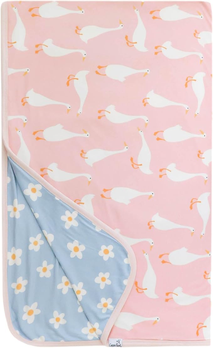 Copper Pearl Jumbo 3-Layer Baby Blanket: Soft Baby Quilts for Boys and Girls | Breathable, Cozy, Toddler Blanket | Baby Quilt for Newborns | 46x46 Premium Polyester/Rayon | Goosie-Ruum Studio Home