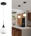 Pendant Light Fixtures Kitchen: Matte Black Farmhouse Island Light with Clear Glass - 6 Inch Mid Century Globe Kitchen Lighting Chandeliers Ceiling for Dining Room-Ruum Studio Home