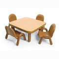 Children’s Factory Baseline Toddler Square Table and Chairs Set, Natural Wood – Includes One 30”, 12” High Square Table and Four 5” High Chairs – Durable, Lightweight, Easy to Move-Ruum Studio Home