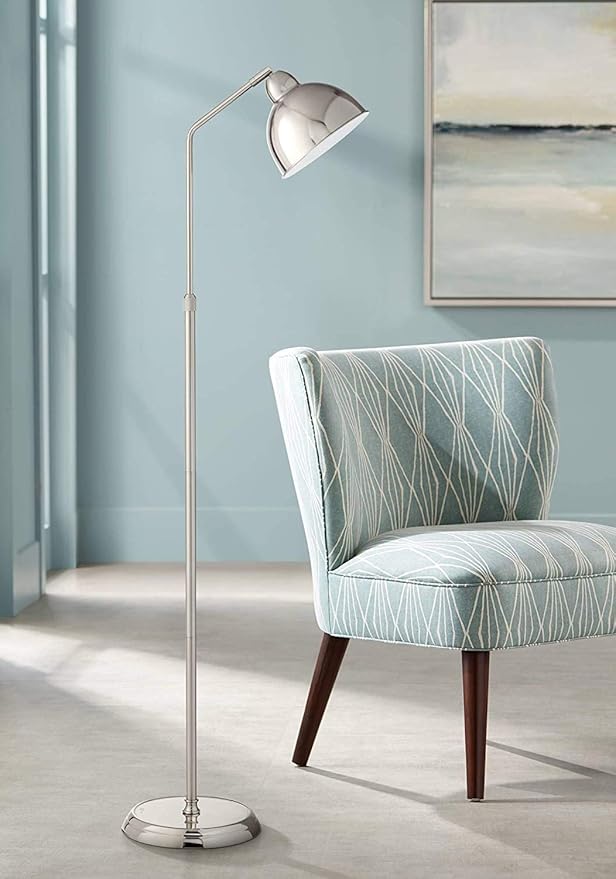 OttLite Covington Floor Lamp - Brushed Nickel, Adjustable Modern & Contemporary LED Light-Ruum Studio Home