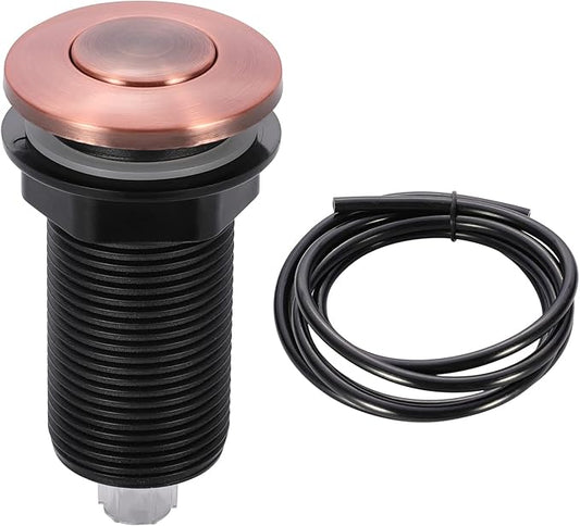 RQYEKDO Garbage Disposal Air Switch Kitchen Sink Top Long Stainless Steel Brushed Nickel Long 2.5" for Food and Waste Disposal On/Off Air Button Parts Copper…-Ruum Studio Home