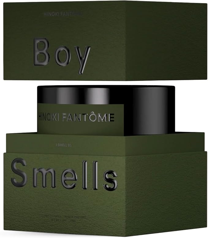 Hinoki Fantôme Scented Candles for Men and Women - 8.5 oz - Soy, Coconut Wax Candle Blend - Aromatic Candles for Home with Japanese Cypress, Jasmine and Smoked Amber - 50-Hour Burn - Cotton Wick-Ruum Studio Home