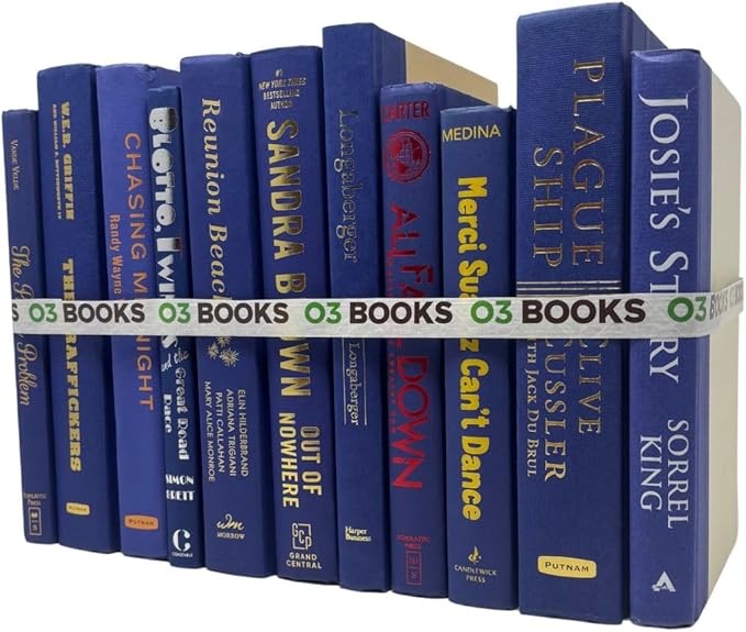Curated Decorative Books Hardcover Décor Books for Home Décor, Choose Color, Interior Design, Office, Wedding Display, Instant Library, or Staging (Violet, One Foot)-Ruum Studio Home